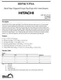 Datasheet HD74LV374A manufacturer Hitachi