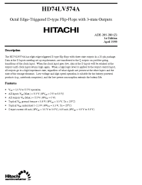 Datasheet HD74LV574A manufacturer Hitachi