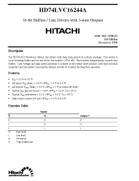 Datasheet HD74LVC16244A16 manufacturer Hitachi