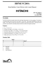Datasheet HD74LVC240A manufacturer Hitachi