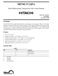 Datasheet HD74LVC245A manufacturer Hitachi