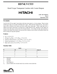 Datasheet HD74LVC533 manufacturer Hitachi