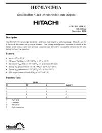 Datasheet HD74LVC541 manufacturer Hitachi