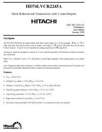 Datasheet HD74LVCR2245A manufacturer Hitachi