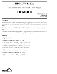 Datasheet HD74LVCZ240A manufacturer Hitachi