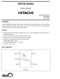 Datasheet HD74UH4066 manufacturer Hitachi