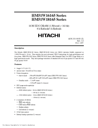 Datasheet HM51W16165J-5 manufacturer Hitachi