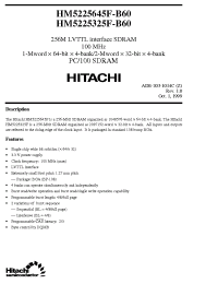 Datasheet HM5225645F manufacturer Hitachi