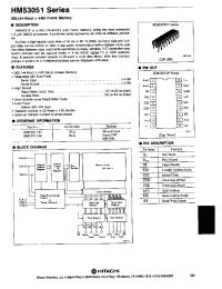 Datasheet HM53051P-60 manufacturer Hitachi