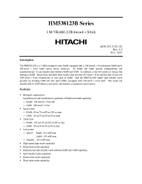 Datasheet HM538123B manufacturer Hitachi