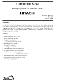 Datasheet HM621400HJP-10 manufacturer Hitachi