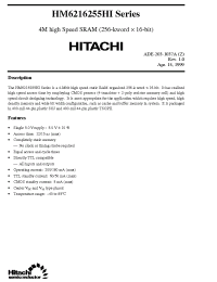Datasheet HM6216255HI manufacturer Hitachi