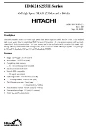Datasheet HM6216255HLTT-12 manufacturer Hitachi