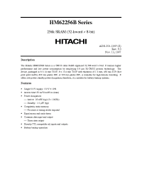 Datasheet HM62256BLTM-8 manufacturer Hitachi