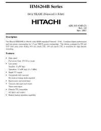 Datasheet HM6264B manufacturer Hitachi