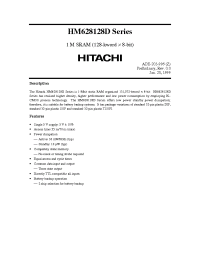 Datasheet HM628128 manufacturer Hitachi