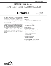 Datasheet HM628128ALP-5 manufacturer Hitachi