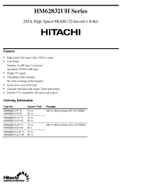 Datasheet HM62832UH manufacturer Hitachi