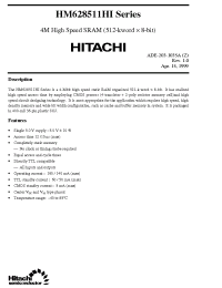 Datasheet HM628511HI manufacturer Hitachi