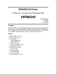 Datasheet HM628512ALFPI manufacturer Hitachi