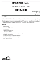 Datasheet HM628512B manufacturer Hitachi