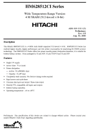 Datasheet HM628512CI manufacturer Hitachi