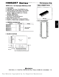 Datasheet HM6287P-45 manufacturer Hitachi