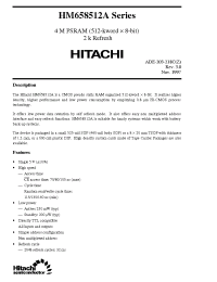 Datasheet HM658512ALP-7V manufacturer Hitachi