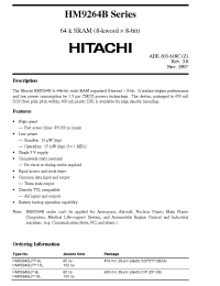 Datasheet HM9264B manufacturer Hitachi