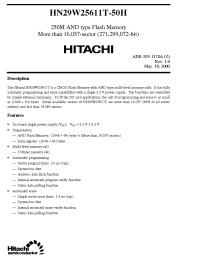 Datasheet HN29W25611T-50H manufacturer Hitachi