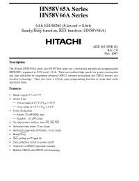 Datasheet HN58V66AP-10 manufacturer Hitachi