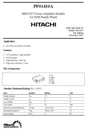 Datasheet PF01410A manufacturer Hitachi