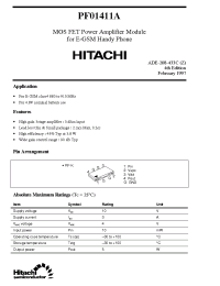 Datasheet PF01412 manufacturer Hitachi