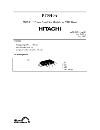Datasheet PF0310A manufacturer Hitachi