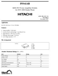 Datasheet PF0414B manufacturer Hitachi