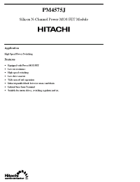 Datasheet PM4575J manufacturer Hitachi