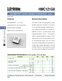 Datasheet HMC121G8 manufacturer Hittite