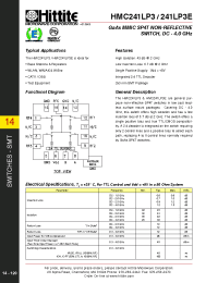 Datasheet HMC241LP3 manufacturer Hittite