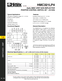 Datasheet HMC321LP4 manufacturer Hittite