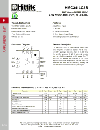 Datasheet HMC341LC3B manufacturer Hittite