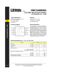 Datasheet HMC346MS8G manufacturer Hittite