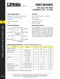 Datasheet HMC364S8G manufacturer Hittite