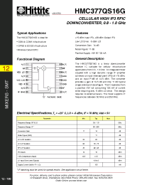 Datasheet HMC377QS16G manufacturer Hittite