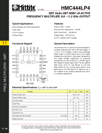 Datasheet HMC444LP4 manufacturer Hittite