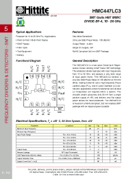 Datasheet HMC447LC3 manufacturer Hittite