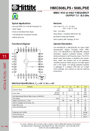 Datasheet HMC508LP5 manufacturer Hittite