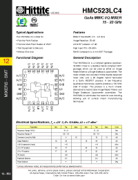 Datasheet HMC523LC4 manufacturer Hittite