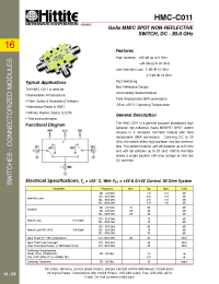 Datasheet HMC-C011 manufacturer Hittite