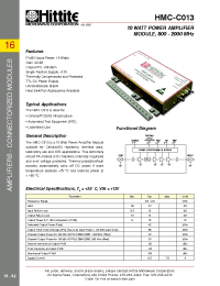Datasheet HMC-C013 manufacturer Hittite