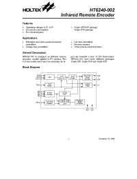 Datasheet HT6240-002 manufacturer Holtek